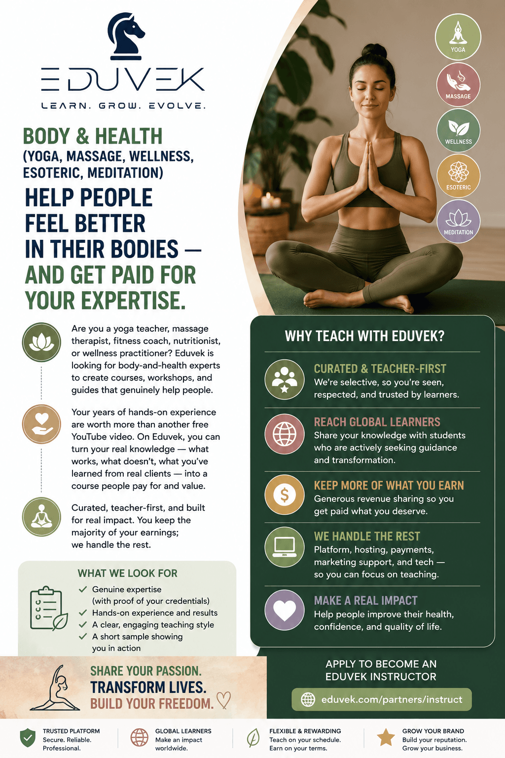 Eduvek — Body & Health instructors wanted