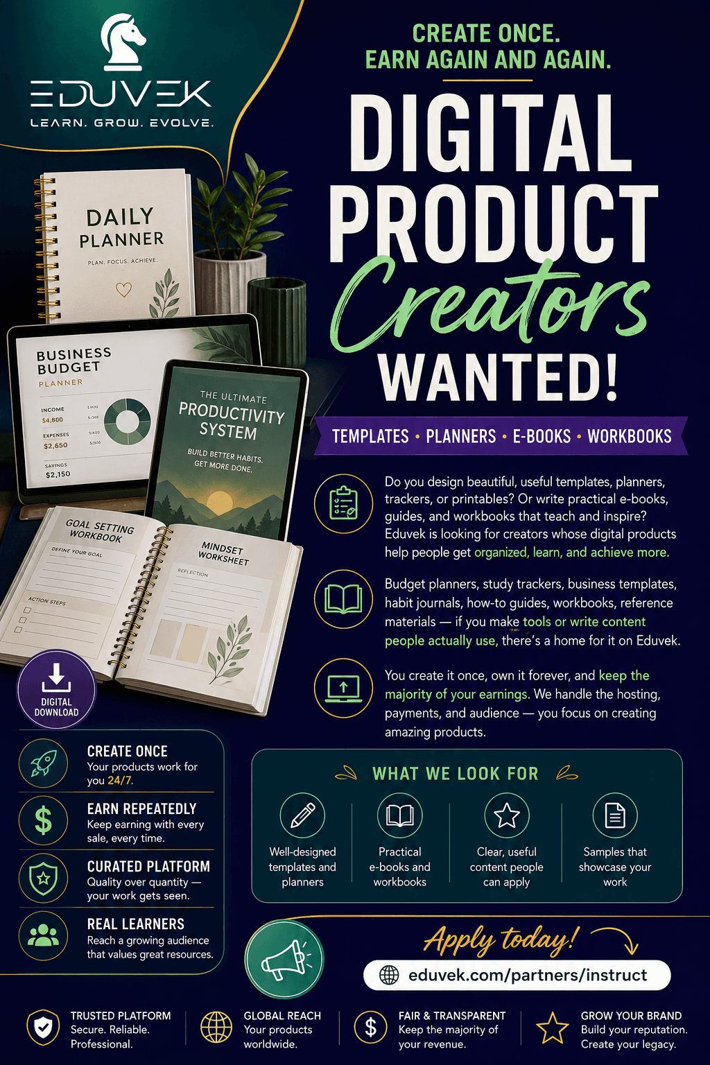 Eduvek — Digital product creators wanted