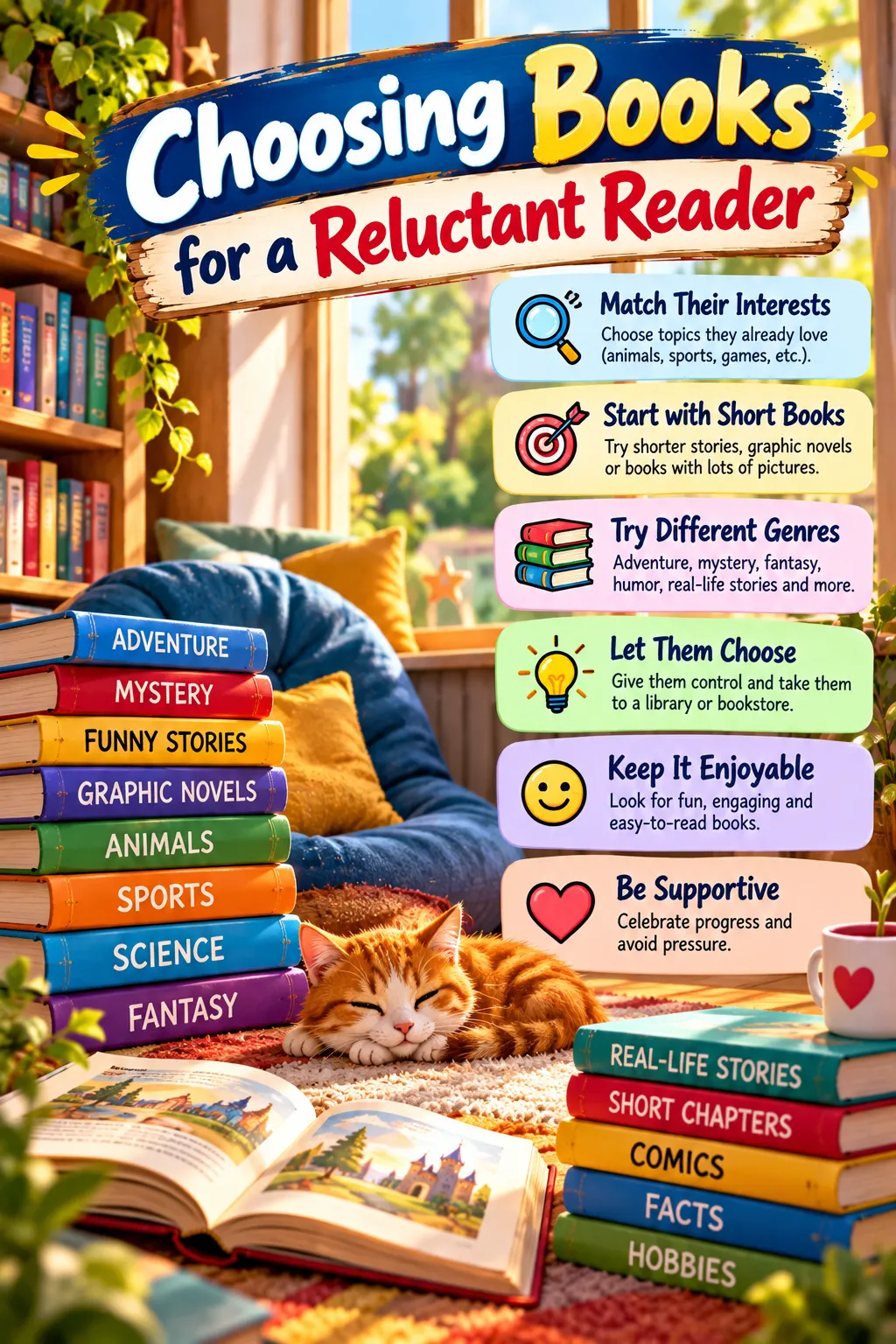 How to Choose Books for a Child Who Doesn't Like Reading