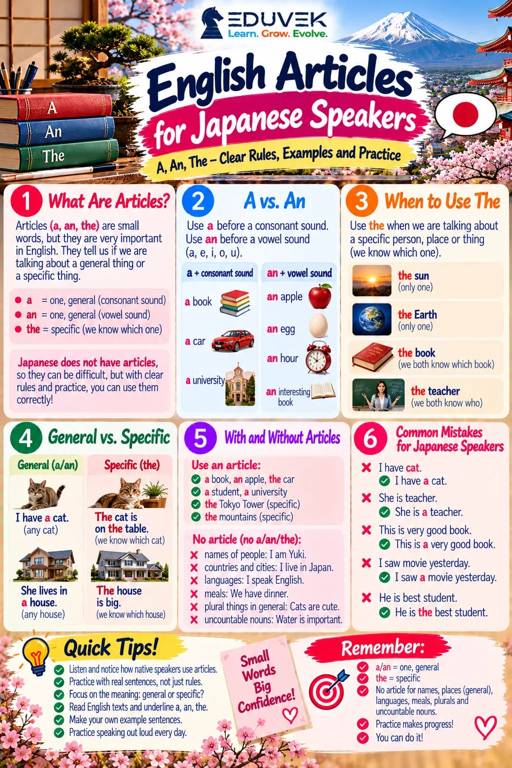 A, An, The: English Articles for Japanese Speakers