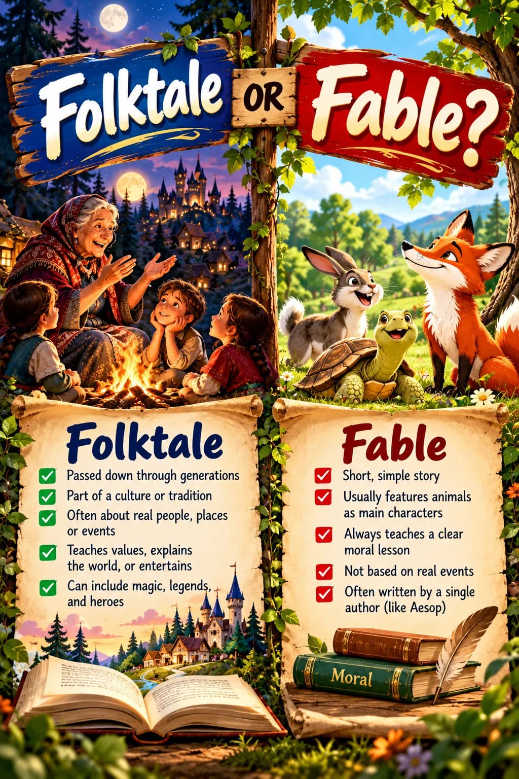 Folktale or Fable: What's the Difference?