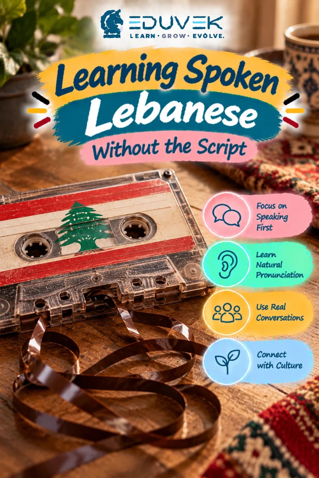 Learning Spoken Lebanese Without the Script