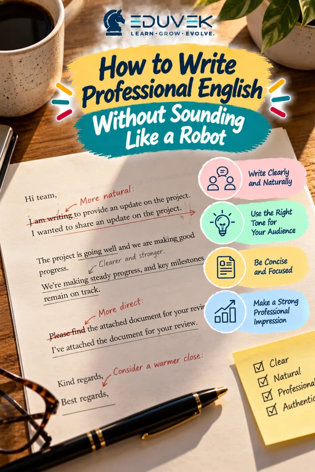 How to Write Professional English Without Sounding Like a Robot